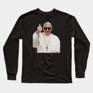 Funny Thumbs up Pope Francis Long Sleeve T-Shirt